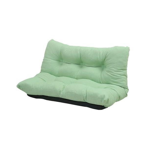 ソファ　ソファー　ソファベッド　ローソファ2人掛け　座椅子　グリーン woooods_kag-14176