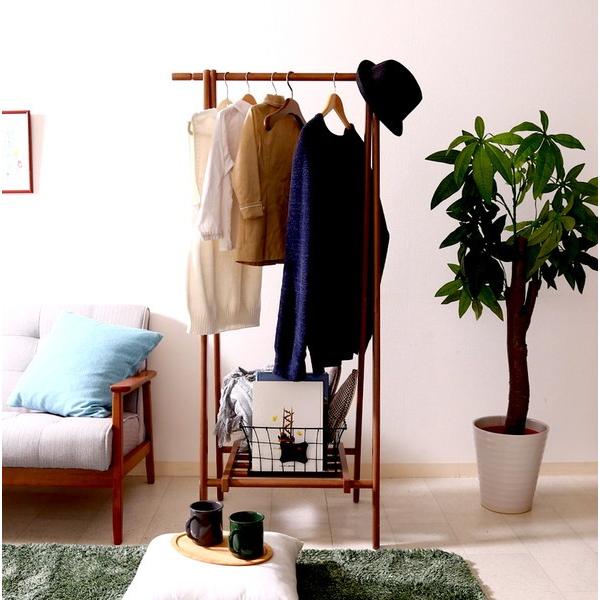 ハンガーラック スリム 頑丈 パイプハンガー 洋服 掛け 低い コートハンガー ポールハンガー 押入れ クローゼット 衣類 ブラウン Kag Woods 通販 Yahoo ショッピング