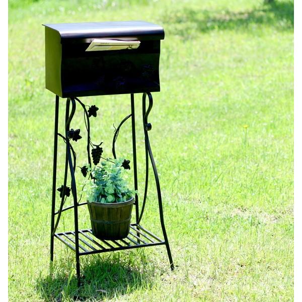 ポスト 郵便ポスト 郵便受け スタンド型ポスト 置き型 屋外用 おしゃれ 安い レトロ アンティーク 玄関 ブラウン 防水 自立 Kag Woods 通販 Yahoo ショッピング