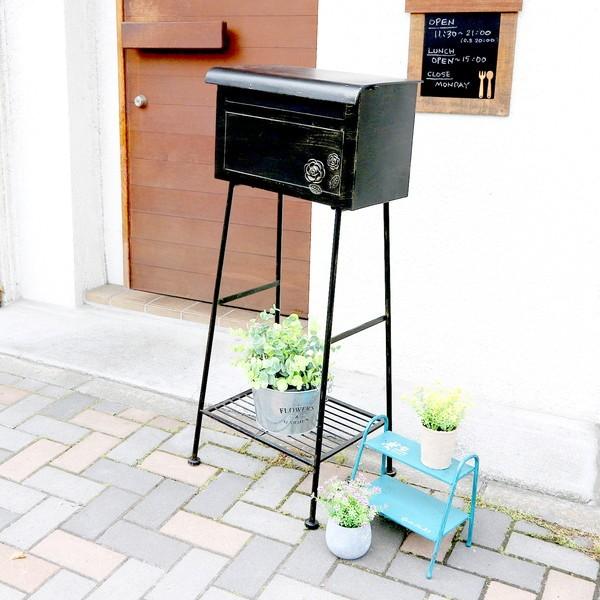 郵便ポスト ポスト 郵便受け 玄関 設置 屋外用 おしゃれ 置き型 スタンド スタンド型 自立 縦型 北欧 アンティーク 北欧 アメリカン 黒 幅43 奥行35 高さ99 Kag 369 Woods 通販 Yahoo ショッピング