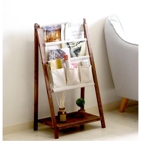 本棚 おしゃれ 棚 収納 ラック シェルフ 絵本 北欧 マガジンラック スリム 薄型 大容量 コミック 雑誌 漫画 Cd Dvd 安い 一人暮らし ブラウン 幅43 奥行28 Kag Woods 通販 Yahoo ショッピング