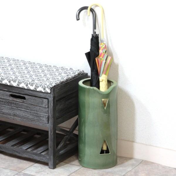 傘立て おしゃれ 北欧 業務用 陶器 壺 スリム 小さい アンティーク 屋外 外 シンプル モダン オフィス コンパクト スマート レトロ 玄関 緑 幅 奥行 高さ43 Kag Woods 通販 Yahoo ショッピング