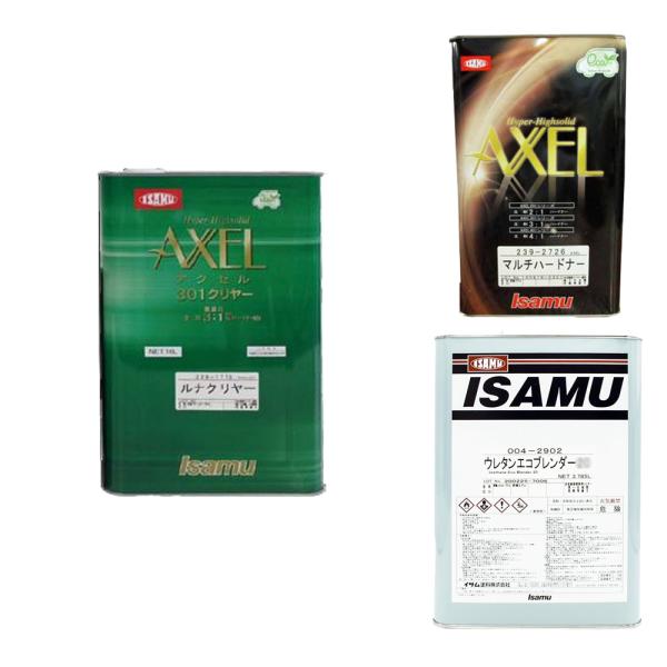 イサム塗料　ルナクリヤー 16L イサム塗料 アクセル301ルナクリヤー 3.5L + 硬化剤0.9L シンナー3.5L