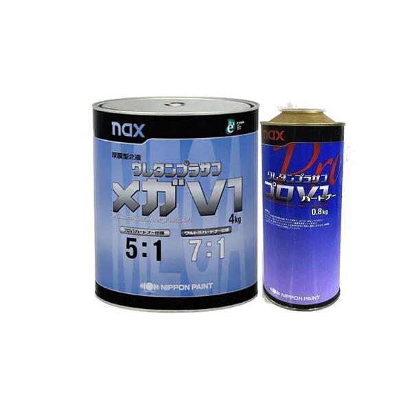 nax　ウレタンプラサフ　メガV1　グレー naxウレタンプラサフ メガV1 グレー 5.6kgセット/日本ペイント