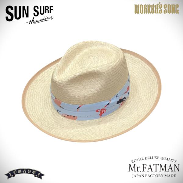 Mr.FATMAN × SUN SURF パナマハット ストローハット 箱付き SUN SURF Mr.FATMAN サンサーフ アイランド ハット アメカジ