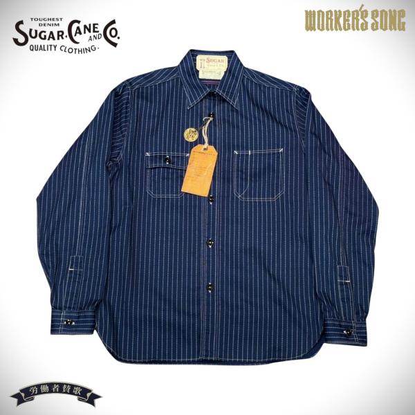 シュガーケーン ウォバッシュ シャツ sc25551 L SUGAR CANE シュガーケーン ウォバッシュストライプ L/S ワークシャツ