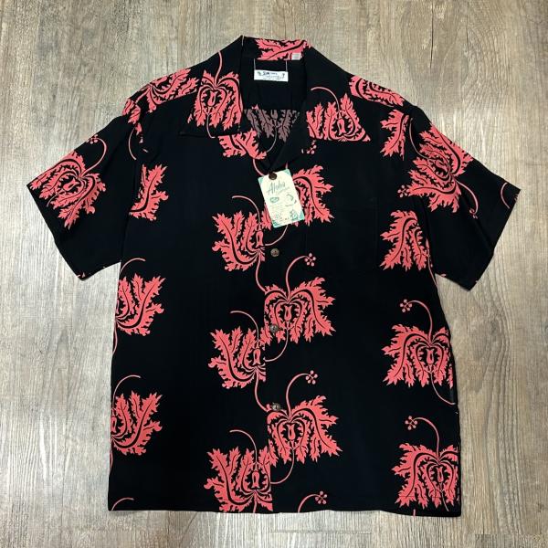 SUN SURF アロハシャツ XL ハイビスカス　黒 SUN SURF / RAYON HAWAIIAN S/S SHIRT “CORAL HIBISCUS”