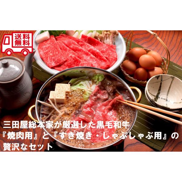 兵庫 三田屋総本家 黒毛和牛モモ 焼肉 すきしゃぶセット お取り寄せ 人気 内祝 贈答用 御歳暮 お歳暮 お祝い 御祝 お中元 御中元 お土産 手土産