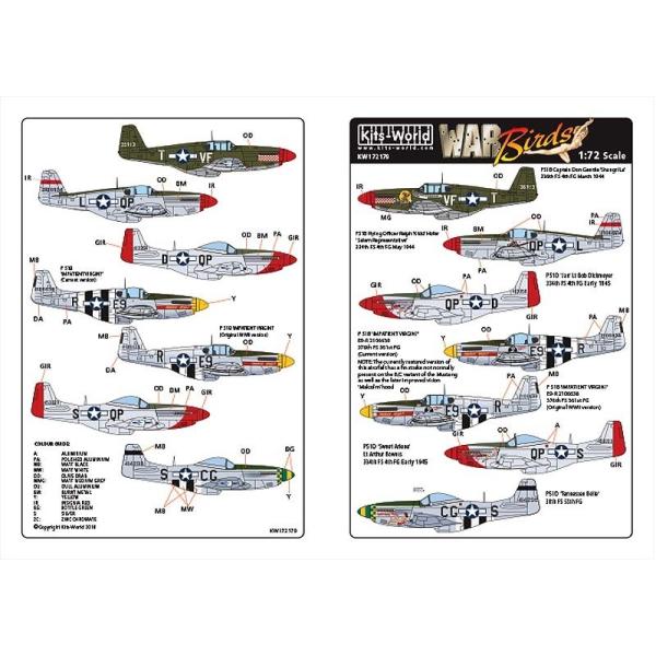 Kits-World Kits-World(172179)1/72 P-51B Mustang 43-6913 VF-T