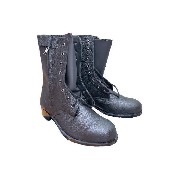 青木産業 青木 革製安全靴 703 長編上 ファスナー付き : ワーク