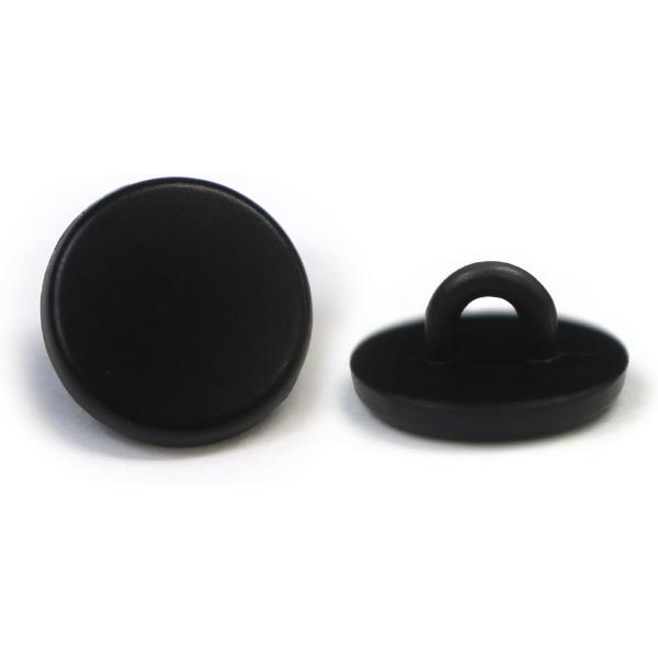 メタルボタン フラット 【ブラック ツヤなし】 黒 ビジュー 飾り 縫製 袖口 20個入り 【10mm】 きらきらぷんぷん丸 B-306