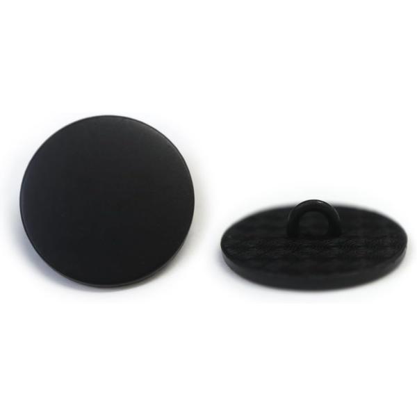 メタルボタン フラット 【ブラック ツヤなし】 黒 ビジュー 飾り 縫製 袖口 10個入り 【20mm】 きらきらぷんぷん丸 B-311