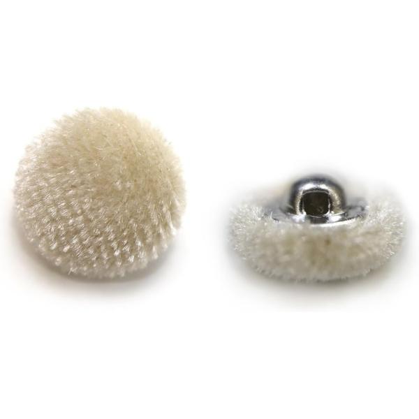 ベロアボタン 【ベージュ】 くるみボタン ボタン 飾りボタン つつみボタン 12個入り 【12.5mm】  B-633