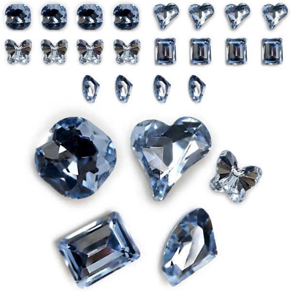 ●【サイズ】正方形：約8mm×約8mm 厚み約5mm、ハート：約9.5mm×約8.5mm 厚み約3.7mm、蝶：約4.5mm×約5mm 厚み約3mm●長方形：約8mm×約6mm 厚み約3.5mm、多角形：約10mm×約6.2mm 厚み約3m...