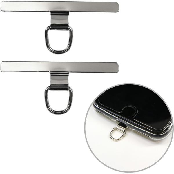 きらきらぷんぷん丸 スマホ ストラップホルダー 金属製 シルバー 銀