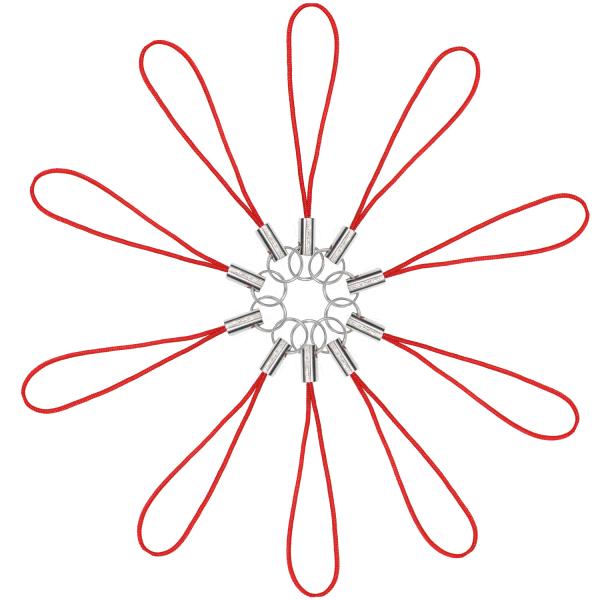 きらきらぷんぷん丸 携帯ストラップ 二重リング付き パーツ レッド 赤