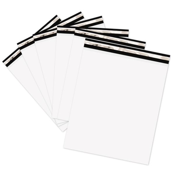 宅配ビニール袋 特大 50-60【50枚】500x600+40mm 60ミクロン 臭くない 宅配袋 白(ホワイト) 静電気防止テープ 梱包袋 発送用 ワークアップ