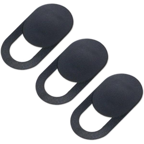 ●【カメラカバーのサイズ】約18×9×0.7mm　【スライド穴部分】約5×5mm●【個　数】3個●【色】ブラック●【素　材】樹脂●【特　徴】ハッキングなどによる盗撮を防ぎ、プライバシーを保護するスライド式のカメラカバーです。