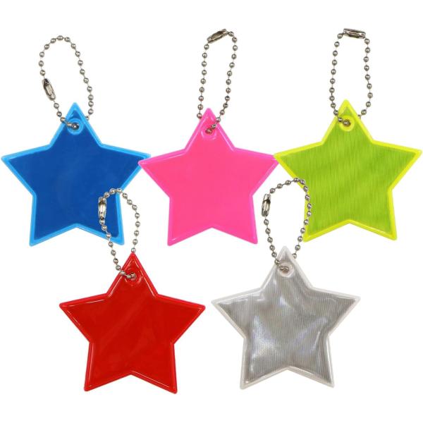 きらきらぷんぷん丸 反射 キーホルダー 5個セット 星 6cm スター