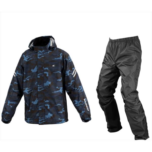 ウェア コミネ RK-5393 BREATHTERレインウエア Blue-Camo M 03-5393 取