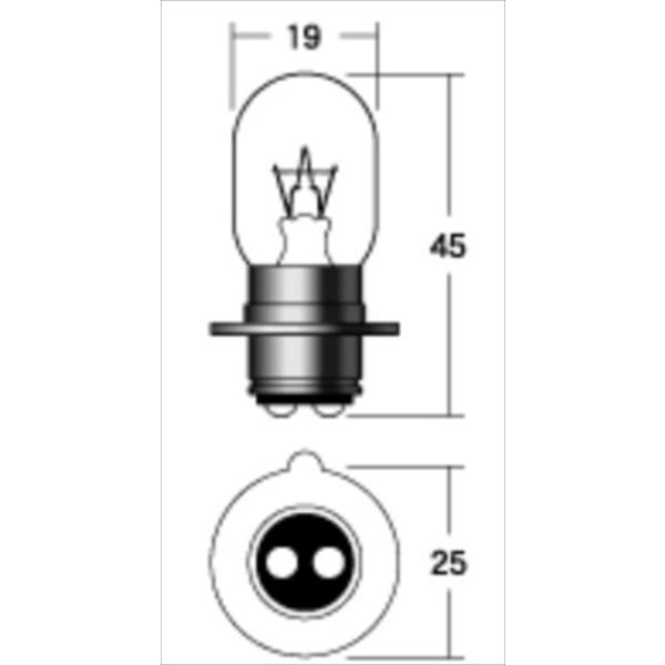 バイクパーツ 電装系 エムアンドエイチマツシマ M＆H GGレンズバルブ ヘッドキュウ 12V30 30W クリア GG2015
