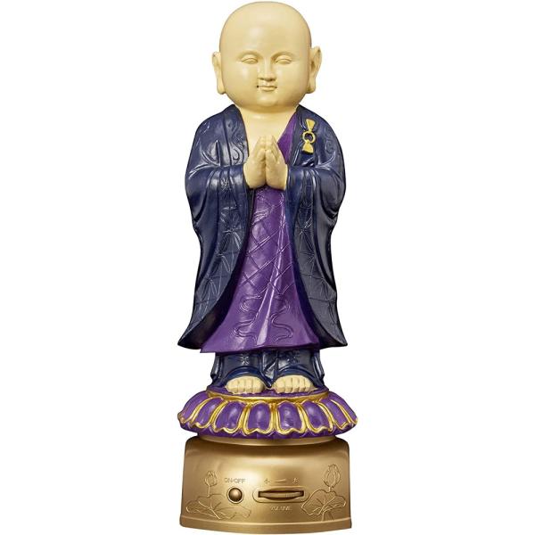 日々のお勤めをお坊さんと共に厳かに読経する、我が家のお坊さん。土台のスイッチをONにすると、お坊さんの読経音声が流れます。朝夕のおつとめ、般若心経の練習にもぴったり。日々のおつとめをお坊さんと一緒に。選べる4種類の読経音声、般若心経 、本願...