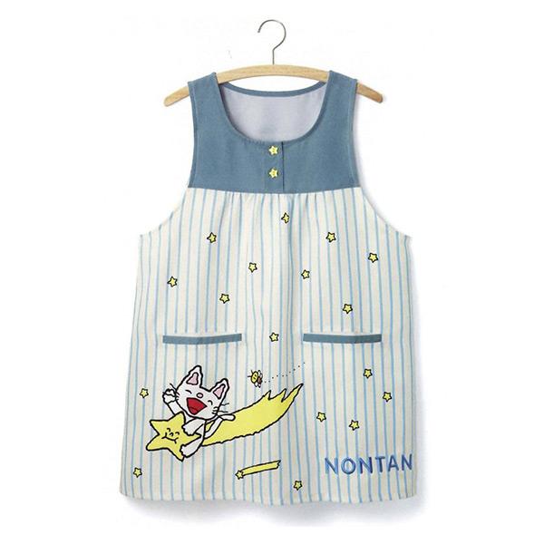 ノンタンキラキラほしエプロン 4L−5L【ブルー】 保育士エプロン