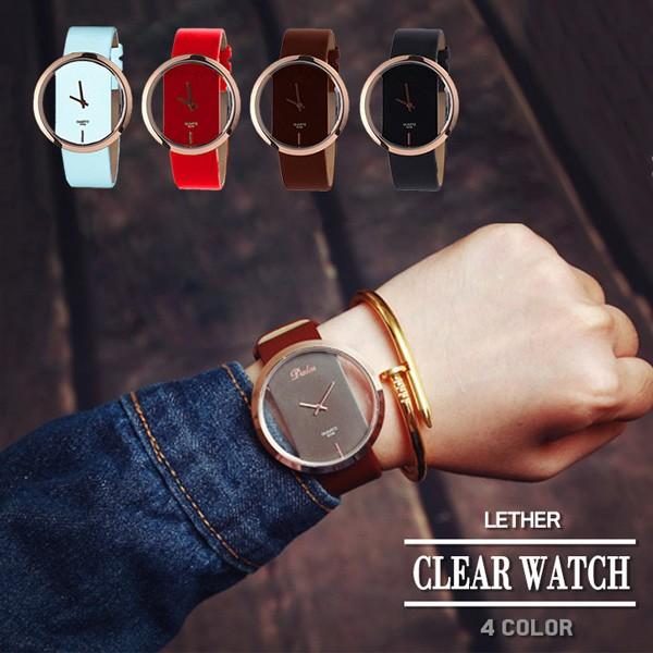 腕時計 レディース メンズ ユニセックス 男女兼用 リストウォッチ バングル クリアウォッチ フェイクレザー シンプル バングル クリア ブレスレット Eight Ki No 1 World Treasure 通販 Yahoo ショッピング