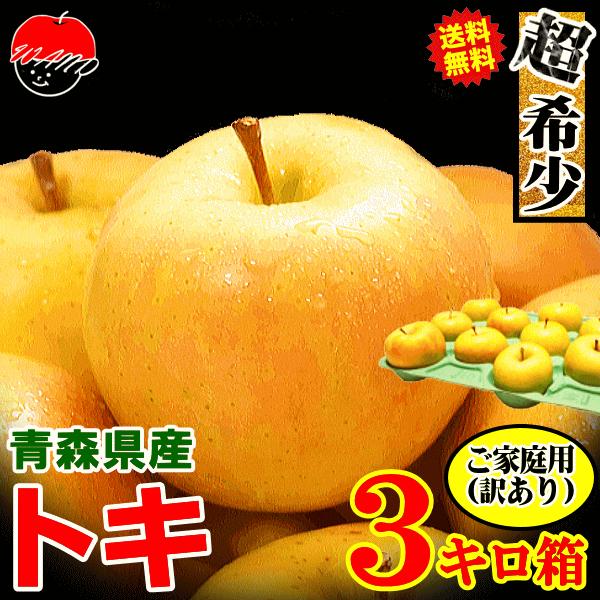 あすつく りんご 3kg箱 青森 トキ ご家庭用/訳ありリンゴ 送料無料 青森 リン ゴ 3キロ箱