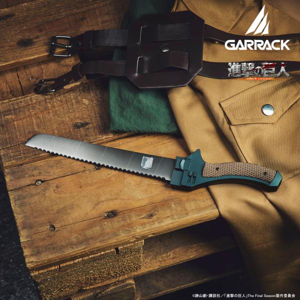 進撃の巨人　GARRACK NINJA 包丁 日本製 ギャラック 進撃の巨人×関市の包丁超硬質ブレード包丁 3徳包丁