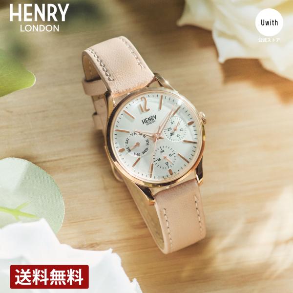 HENRY LONDON 腕時計 Pink アップルレザー クォーツ 3気圧防水 world-wide-watch_hrl-hl34ms0444al