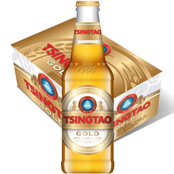 【入数不足22本】 青島 チンタオ プレミアム ビール 296ml 22本 瓶 中国 ラガー 正規輸入品 海外 ギフト プレゼント お中元 お歳暮 Tsingtao Beer Premium China