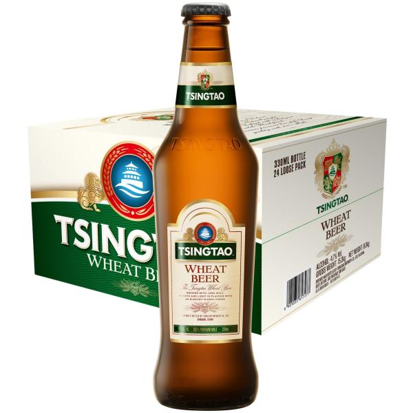 【入数不足23本】 青島 チンタオ ウィート ビール 330ml 23本 瓶 中国 ウィート 正 規輸入品 海外 ギフト プレゼン ト お中元 お歳暮 Tsingtao Beer Wheat