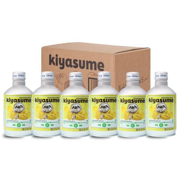 kiyasume リラクゼーション ドリンク 280ml 6本 国産 きやすめ キヤスメ 気休め 微炭酸 睡眠 快眠 ゆず アロエ 乳酸菌 グリシン