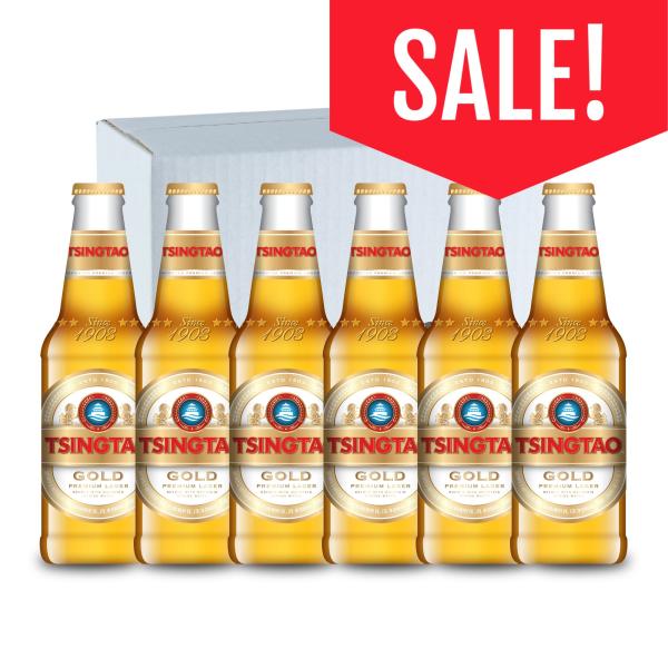 賞味期限2026/8/9 青島プレミアム 6本BOX チンタオ プレミアム ビール 296ml 6本 瓶 中国 ラガー 正規輸入品 海外 ギフト プレゼント お中元 お歳暮