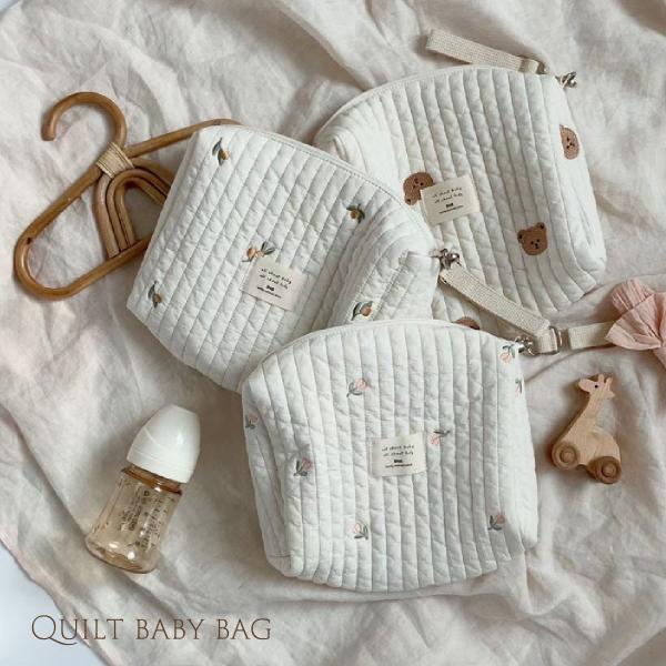 ◎ナチュラルな刺繍モチーフがとっても可愛く、大容量       　⇒コットン生地なので、フワフワな手触りでとても軽く持ち運びしやすく、       　　スムーズなオムツ替えをサポートします。              ◎オムツや哺乳瓶はもち...