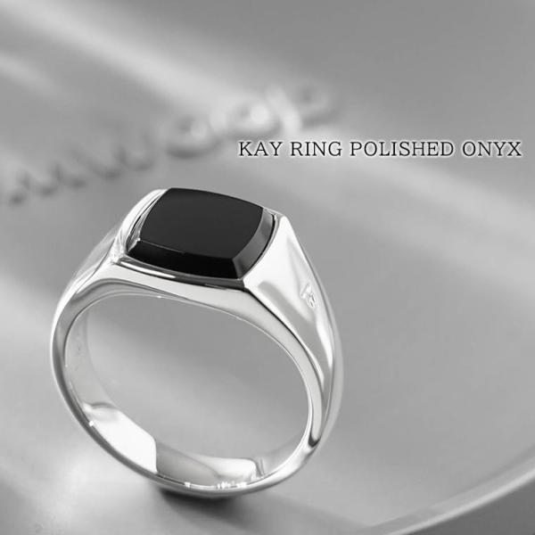 トムウッド TOM WOOD メンズ リング KAY RING POLISHED ONYX 101276 シルバー 26aw