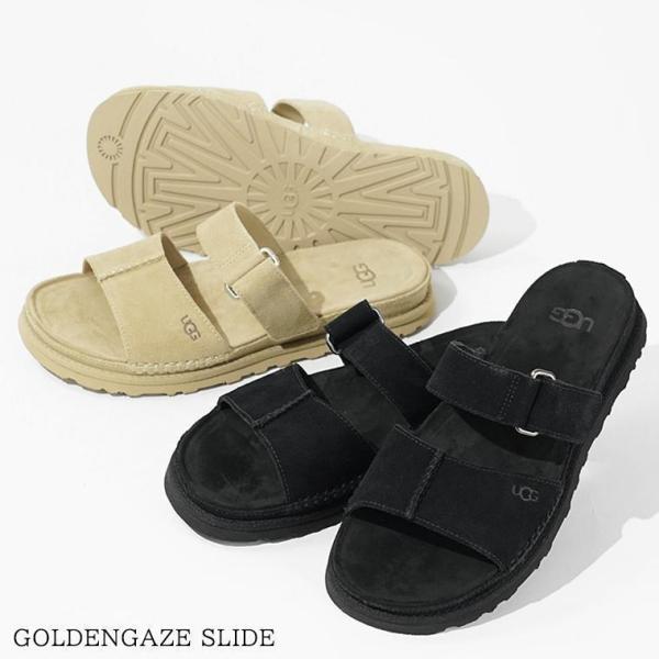 アグ UGG レディース サンダル GOLDENGAZE SLIDE 1178590 ブラック BLACK ベージュ MUSTARD SEED 26ss