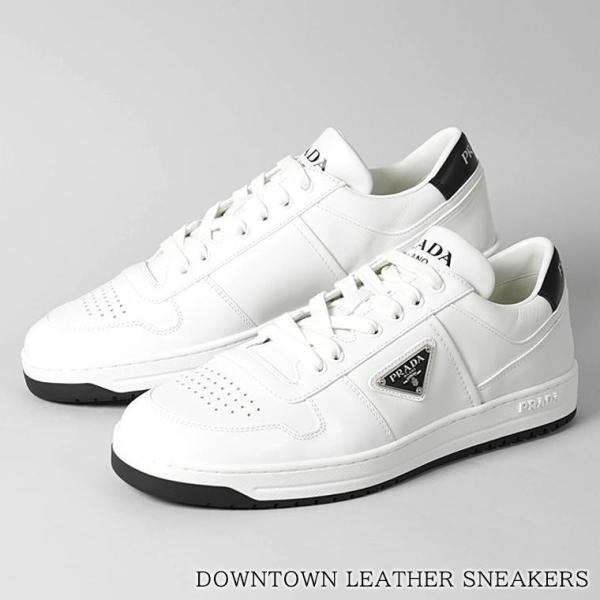 PRADA（プラダ） メンズ スニーカー DOWNTOWN LEATHER SNEAKERS 2EE364