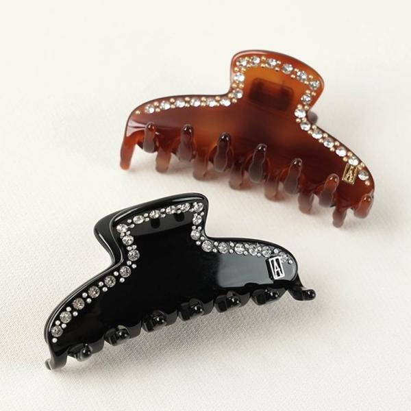 アレクサンドル ドゥ パリ ALEXANDRE DE PARIS レディース ヘアクリップ ACCS 7704 04 NOIR ブラック N ECAILLE ブラウン系 E 26ss