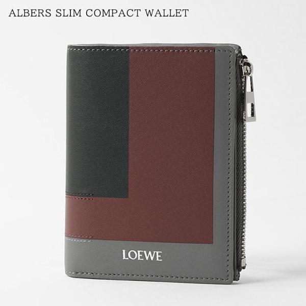 【新品未使用】LOEWE ミニ財布 グレー ブラウン LOEWE（ロエベ） トライフォールド 三つ折り財布 レザー グレージュ