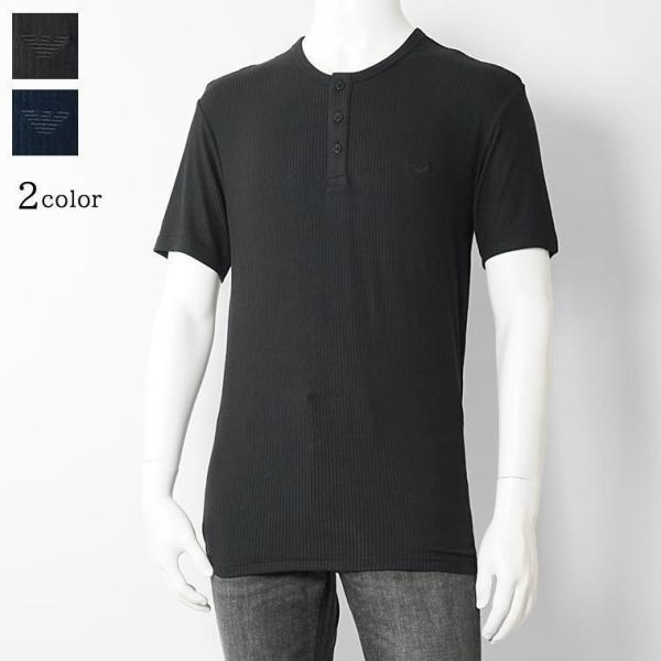FINAL SALE エンポリオアルマーニ EMPORIO ARMANI UNDERWEAR  メンズ ヘンリーネックTシャツ EM000623 AF18892 ブラック  ネイビー 26ss