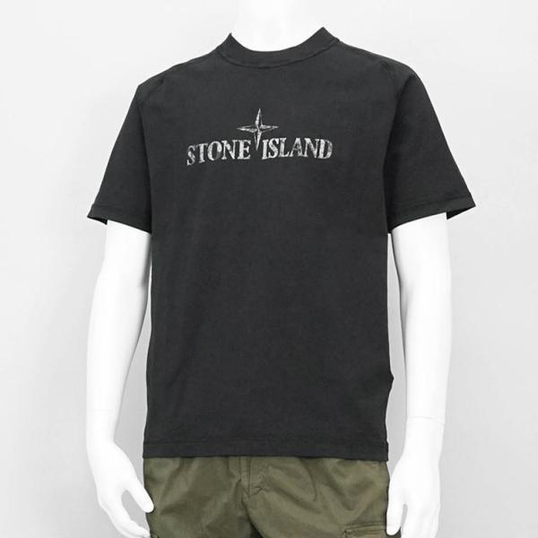 ストーンアイランド メンズ Tシャツ XXL ブラック STONE ISLAND ストーンアイランド メンズ Tシャツ K1S152100020