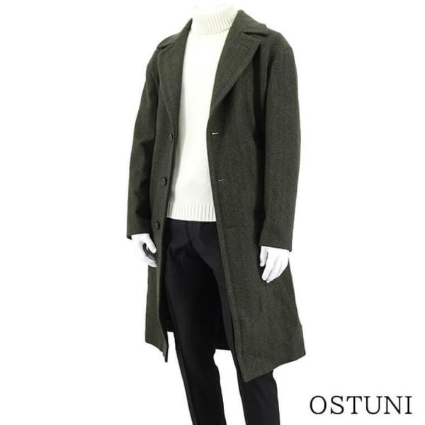 HEVO（イーヴォ） メンズ コート OSTUNI Q E731 BLACK GREEN ブラック
