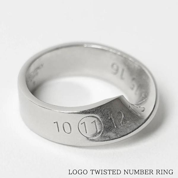 Maison Margiela ナンバーロゴ リング シルバー925 Maison Margiela（メゾンマルジェラ） メンズ リング LOGO TWISTED