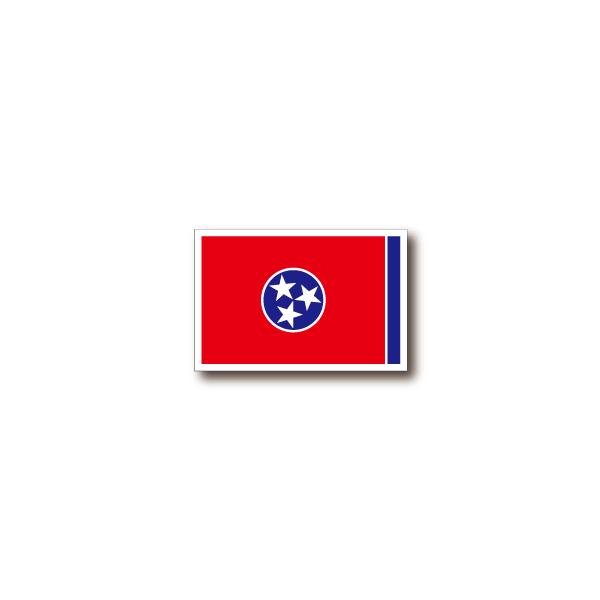 テネシー・アメリカ州旗ステッカー Mサイズ 8×12cm　屋外耐候耐水シール　スーツケースや車などに　アメリカン