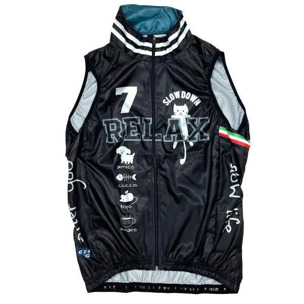 セブンイタリア Relax Cat Gilet ブラック
