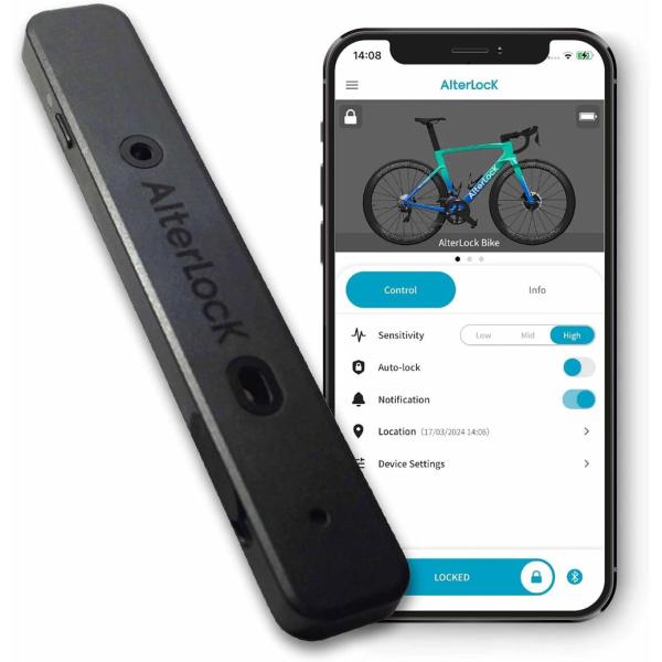 自転車用盗難防止アラーム＆GPS追跡デバイス「AlterLock」に第三世代が登場です。 「AlterLock」は振動検知アラーム+ GPS + 通信機能等のIoT技術を駆使したスポーツ自転車向けの盗難防止デバイスです。 自転車のボトルケー...