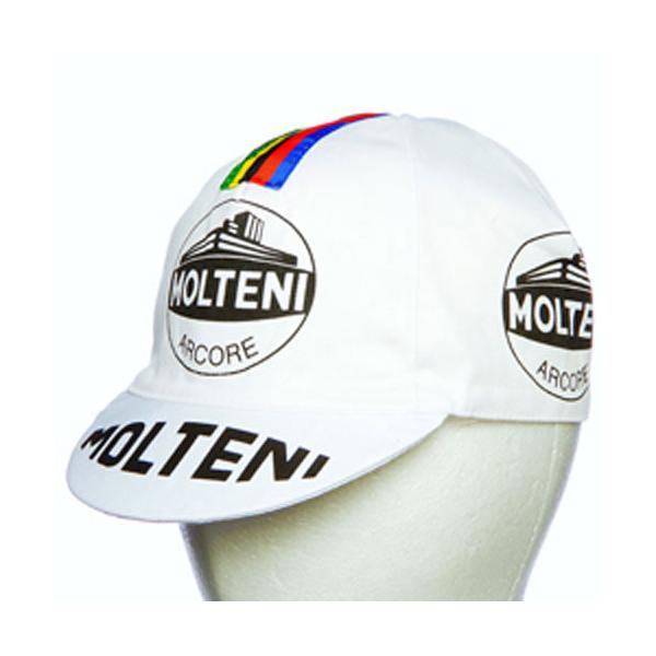 アピス MOLTENI ホワイト サイクルキャップ
