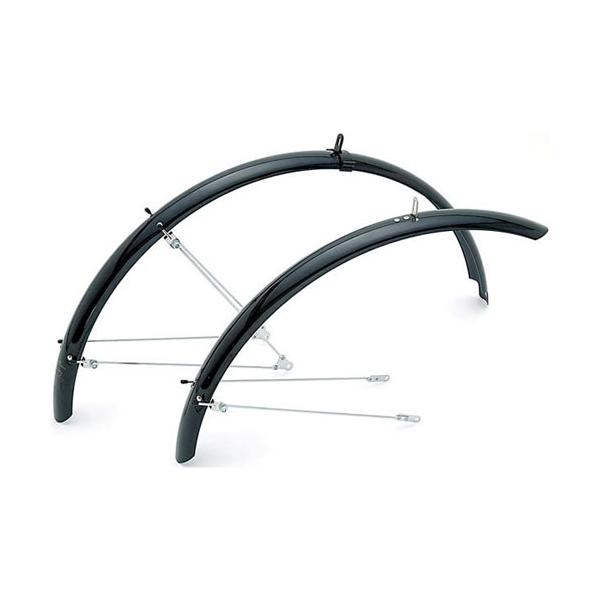 ※沖縄県への発送に送料無料は適用されません。購入金額に関わらず通常送料に別途加算されます。カラー：ブラック●700C×35-45C●35-45Cまで対応フルフェンダー。復元力のある折れない材質でハブシャフトにも取付可能なリヤ2本ステータイプ...